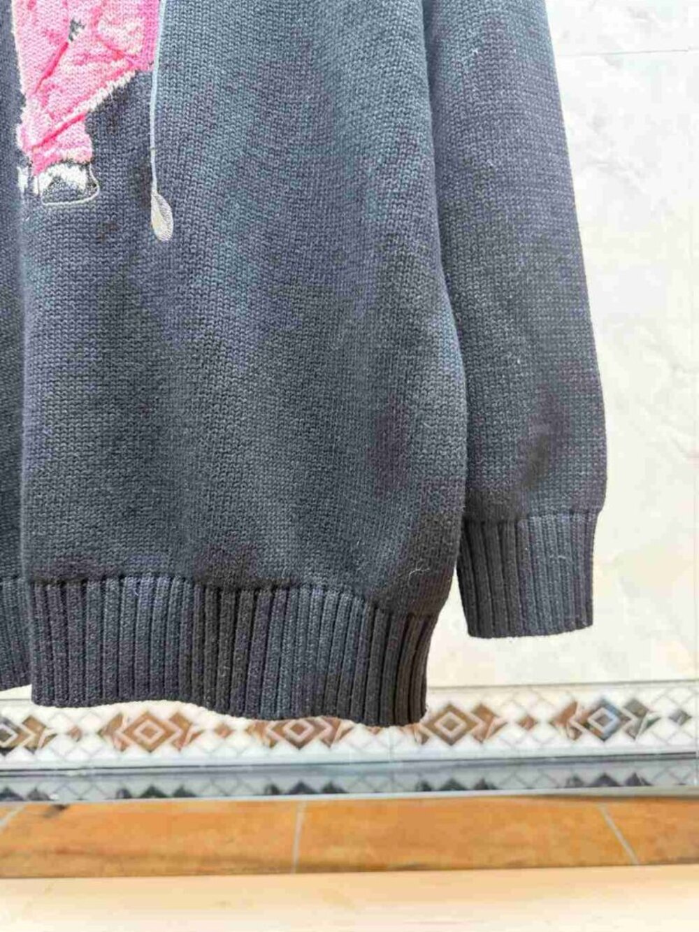 Polo Ralph Lauren Golf Bear Black Crewneck Sweater - Picture 5 of 7